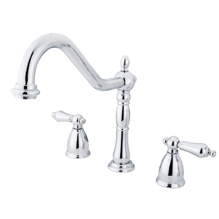 Kingston Brass Widespread Kitchen Faucet, Polished Chrome KB1791ALLS